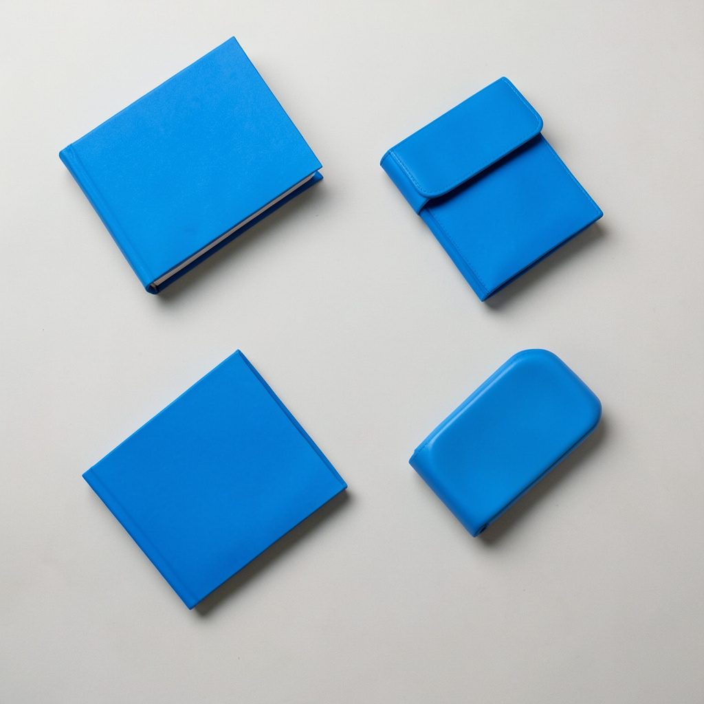 Overhead flat-lay photograph of study notes, a textbook, and a pencil on a wooden desk, in soft blue and gray tones with warm lamp light, conveying quiet preparation.